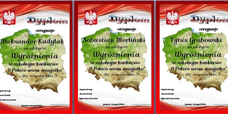 Powiększ grafikę: Dyplomy dla wyróżnionych uczniów