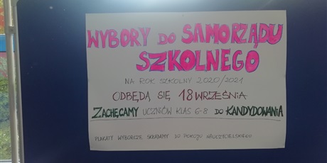 Wyniki wyborów do nowego Samorządu Uczniowskiego na rok szkolny 2020/2021